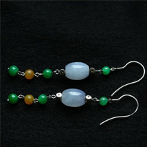 相濡以沫緬甸翡翠鑲金精美鑲鉗耳環(huán)