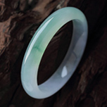 美麗無暇緬甸天然翡翠A貨冰玻種翡翠手鐲 內徑55.5MM圖