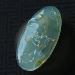 緬甸天然翡翠冰種黃翡翡翠A貨人物吊墜掛件圖