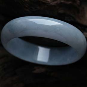 化蝶輕歌緬甸糯種A貨天然翡翠手鐲 內(nèi)徑60mm 圖