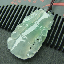 紅塵意緬甸天然老坑冰種A貨翡翠玉竹節(jié)掛件圖