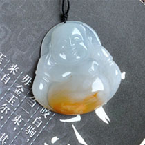 光華一瞬冰糯種帶黃翡佛公掛件