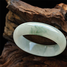 眸含秋水天然緬甸A貨冰糯種飄花手鐲內徑58.2mm圖