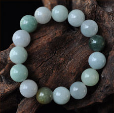 碧海青天緬甸天然A貨玉珠手鏈圖