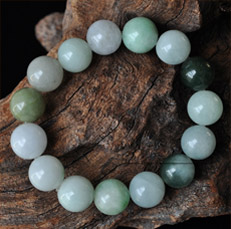 翠玉若滴緬甸天然翡翠A貨圓珠手鏈圖