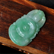 百花盛開緬甸天然翡翠A貨翡翠掛件圖